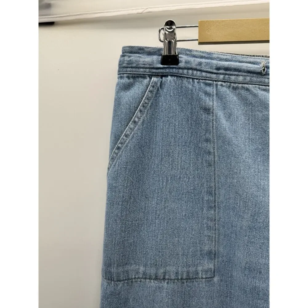 Paradise Bay Denim Capri Pants Women Size 16 Light Wash Pull On Elastic Waist - Picture 4 of 11